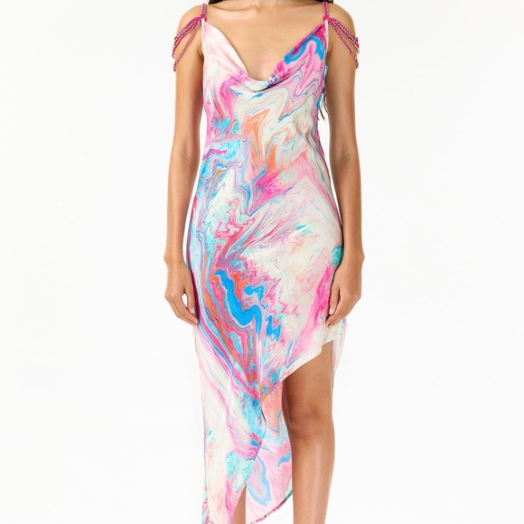 NWT My Beachy Side Cotton Candy High Low dress $395 | MEDIUM - Picture 2 of 13